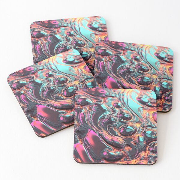 Item preview, Neon Oil Slick – Cyberpunk Liquid Abstract designed and sold by B-Russ-Stuff.