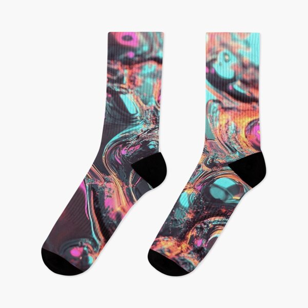 Item preview, Neon Oil Slick – Cyberpunk Liquid Abstract designed and sold by B-Russ-Stuff.