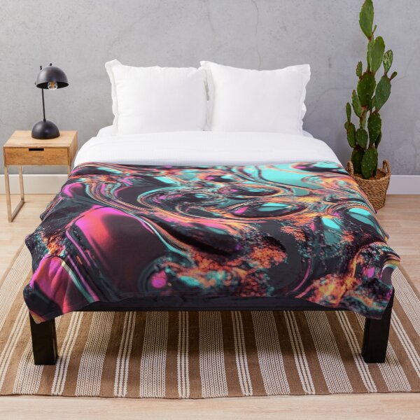 Item preview, Neon Oil Slick – Cyberpunk Liquid Abstract designed and sold by B-Russ-Stuff.