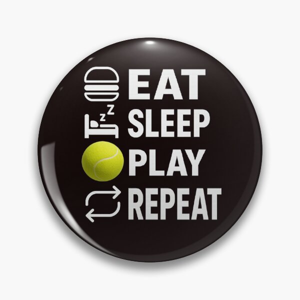 Item preview, Eat Sleep Play Repeat Tennis (black and dark) designed and sold by martin&matt artwork.