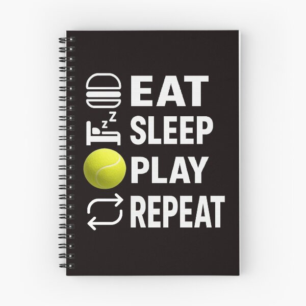 Item preview, Eat Sleep Play Repeat Tennis (black and dark) designed and sold by martin&matt artwork.