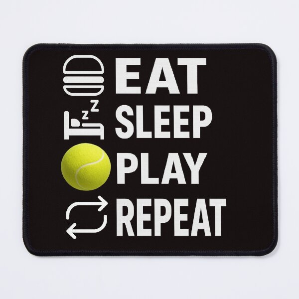 Item preview, Eat Sleep Play Repeat Tennis (black and dark) designed and sold by martin&matt artwork.