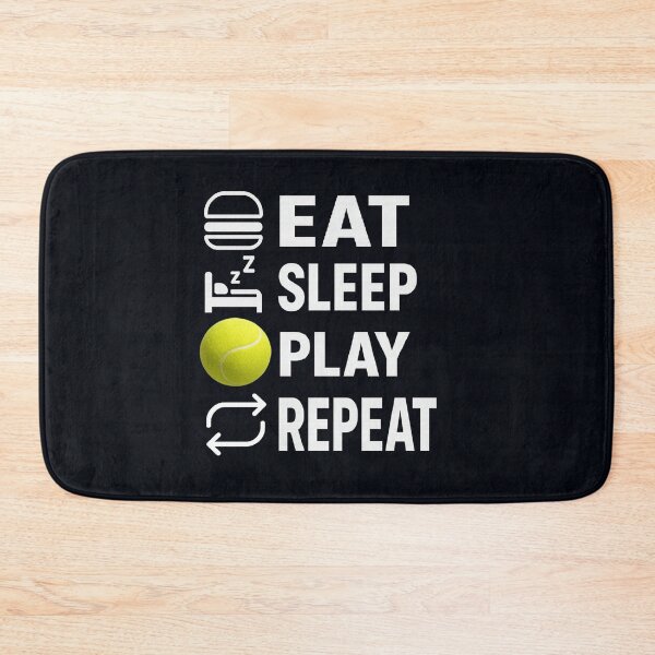 Item preview, Eat Sleep Play Repeat Tennis (black and dark) designed and sold by martin&matt artwork.