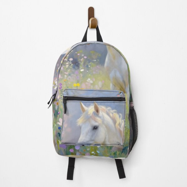 Item preview, White Horse Among Flowers designed and sold by ChanceTwoArt.