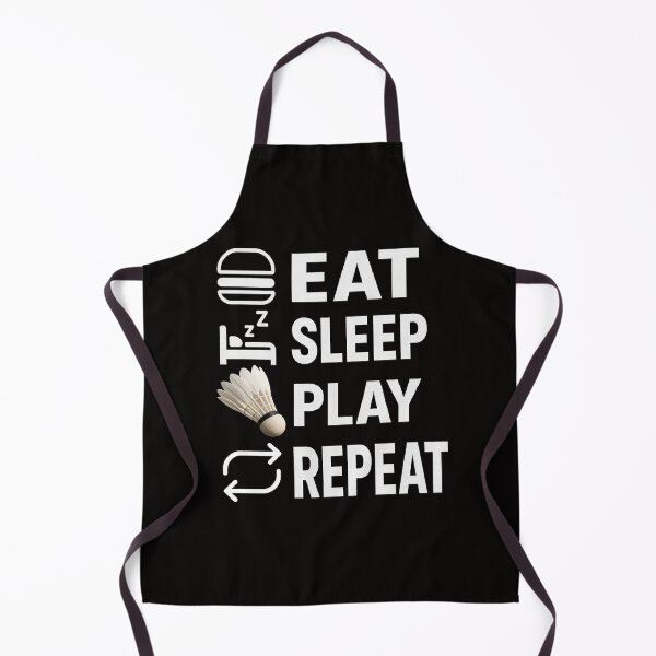 Item preview, Eat Sleep Play Repeat Badminton (for black) designed and sold by martin&matt artwork.