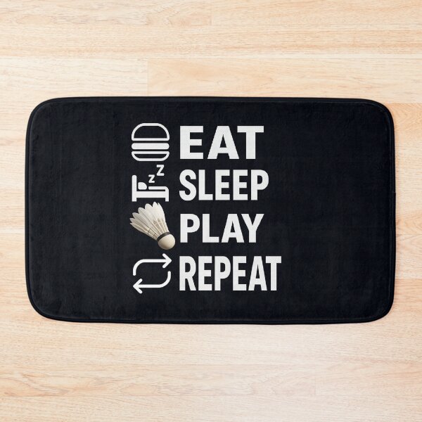 Item preview, Eat Sleep Play Repeat Badminton (for black) designed and sold by martin&matt artwork.