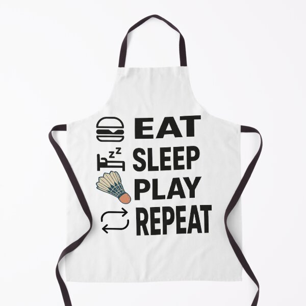 Item preview, Eat Sleep Play Repeat Badminton designed and sold by martin&matt artwork.