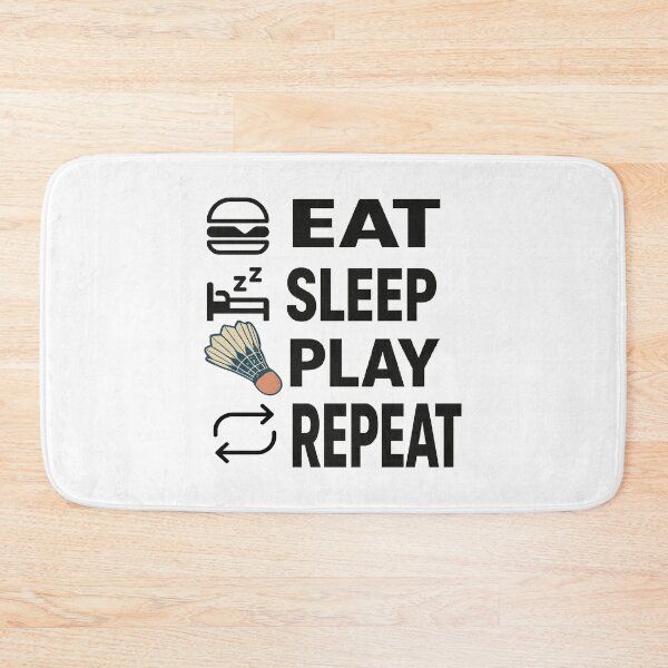 Item preview, Eat Sleep Play Repeat Badminton designed and sold by martin&matt artwork.