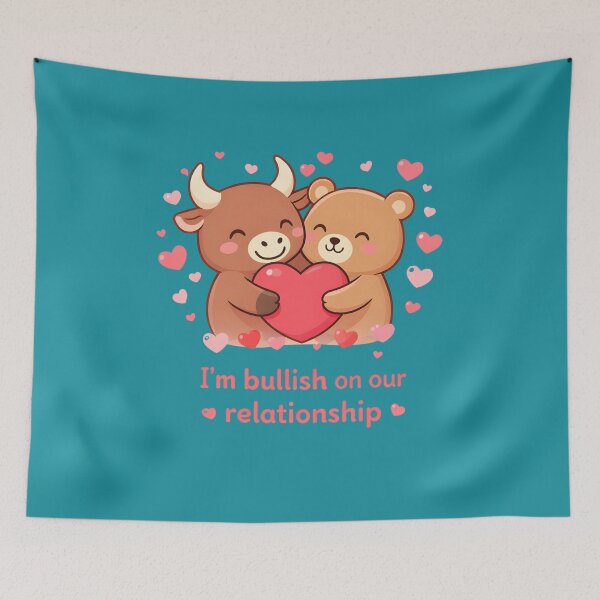 Item preview, Bullish On Our Relationship Funny Stock Market Trader Valentine     designed and sold by Supergrafix07.