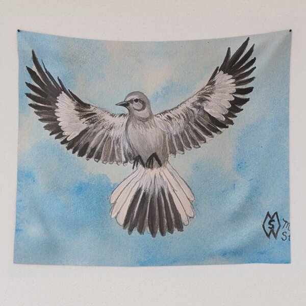 Item preview, Mockingbird in flight  designed and sold by Matt Starr Fine Art .