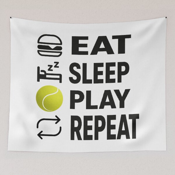 Item preview, Eat Sleep Play Repeat Tennis designed and sold by martin&matt artwork.