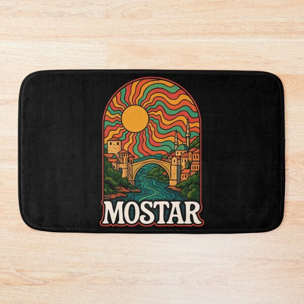 Item preview, Mostar Bosnia And Herzegovina Trippy Travel designed and sold by TomFrontierArt.