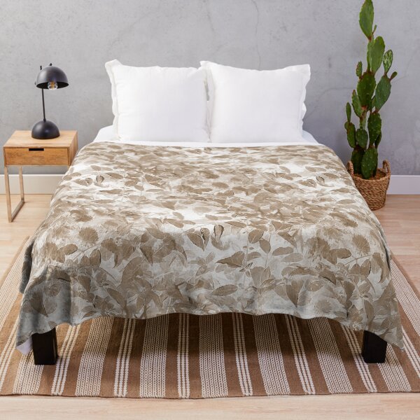 Item preview, Foliage Monochromatic Abstract Pattern in Beige designed and sold by Artistestella.