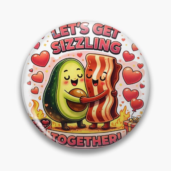 Item preview, Funny Avocado & Bacon Valentine – Let’s Get Sizzling Together designed and sold by Antonia2412.