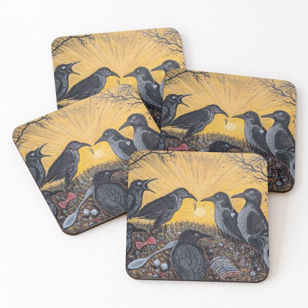 Item preview, The crows gather to examine their found treasures  designed and sold by Matt Starr Fine Art .