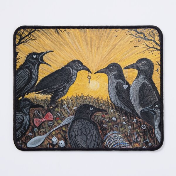 Item preview, The crows gather to examine their found treasures  designed and sold by Matt Starr Fine Art .