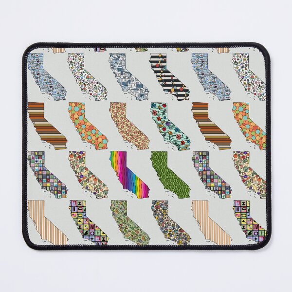 Item preview, California State Map in Various Patterns designed and sold by Unhinged Heather.