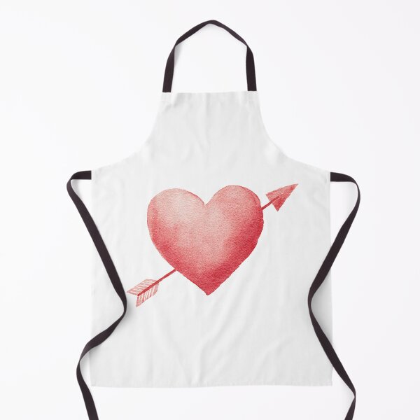 Item preview, Watercolor heart pierced by cupids bow designed and sold by MendaciousMina.