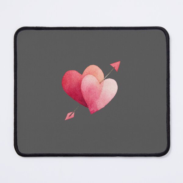Item preview, Watercolor hearts pierced by cupids bow designed and sold by MendaciousMina.