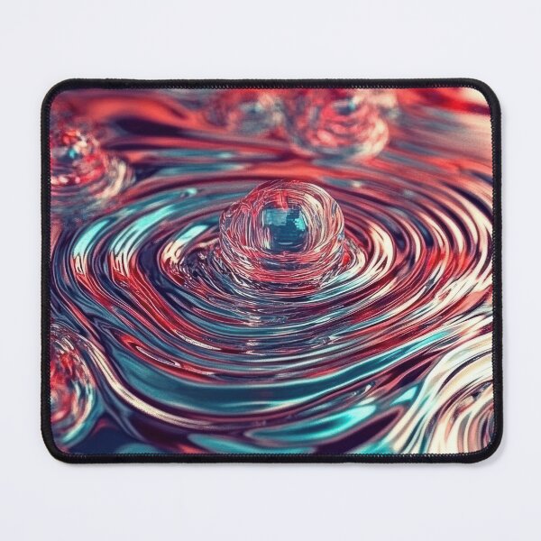 Item preview, Fire & Ice Ripple – Teal & Red Liquid Abstract designed and sold by B-Russ-Stuff.