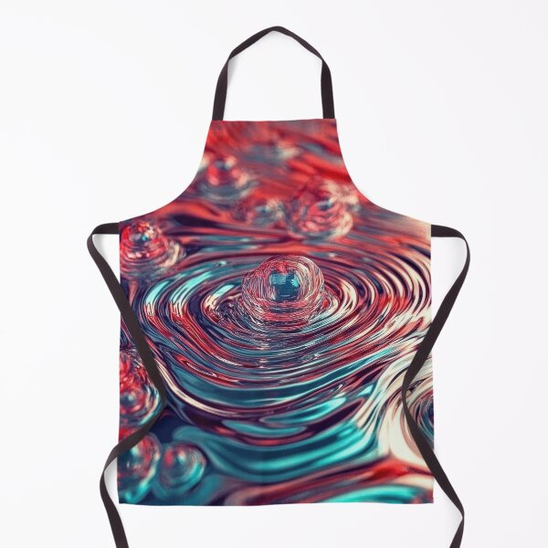 Item preview, Fire & Ice Ripple – Teal & Red Liquid Abstract designed and sold by B-Russ-Stuff.