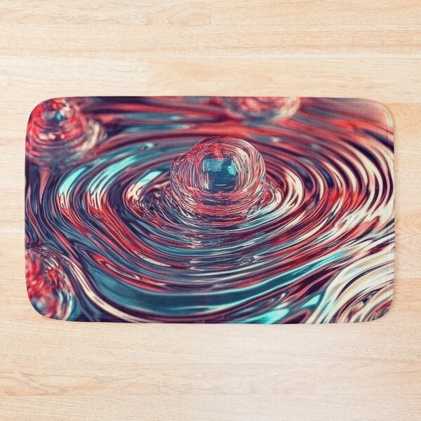 Item preview, Fire & Ice Ripple – Teal & Red Liquid Abstract designed and sold by B-Russ-Stuff.