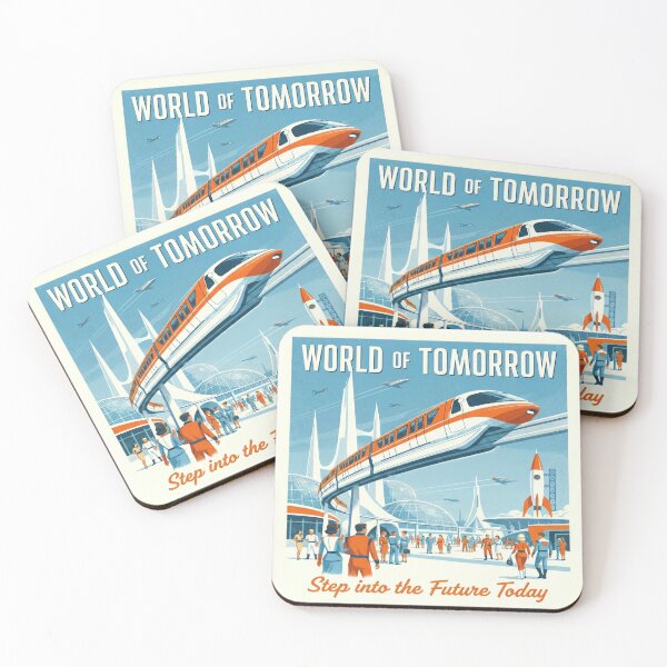 Item preview, World of Tomorrow: 1960s Retro-Futuristic Monorail Art designed and sold by Cozy-Old-Pub.
