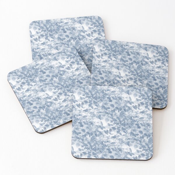 Item preview, Foliage Monochromatic Abstract Pattern in Blue designed and sold by Artistestella.
