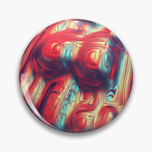 Item preview, Melting Topography – Red & Teal Fluid Abstract designed and sold by B-Russ-Stuff.
