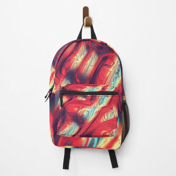 Item preview, Melting Topography – Red & Teal Fluid Abstract designed and sold by B-Russ-Stuff.