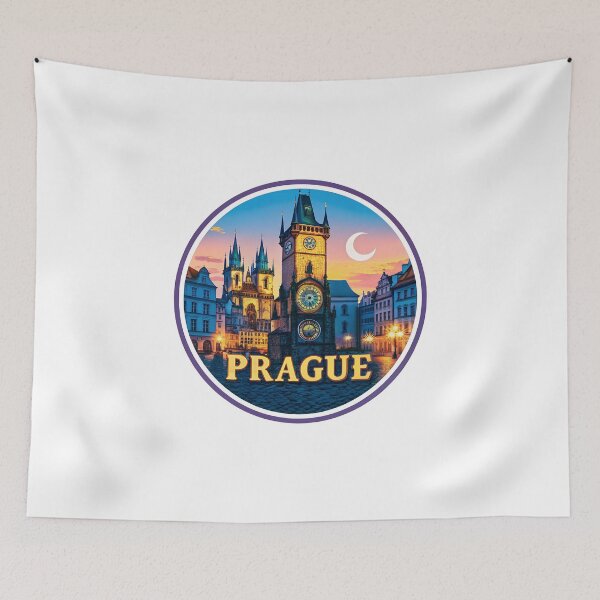Item preview, Prague Czech Republic Retro Travel Emblem designed and sold by Timegraf.