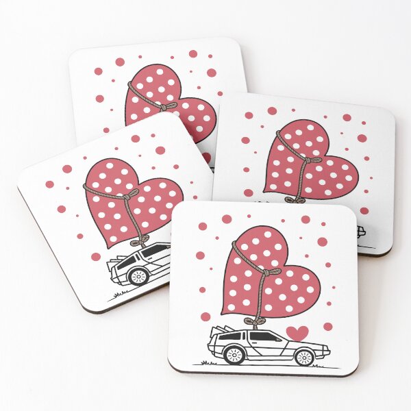 Item preview, Vintage Classic Car Valentine's Delorean Love designed and sold by PrintCarClub.