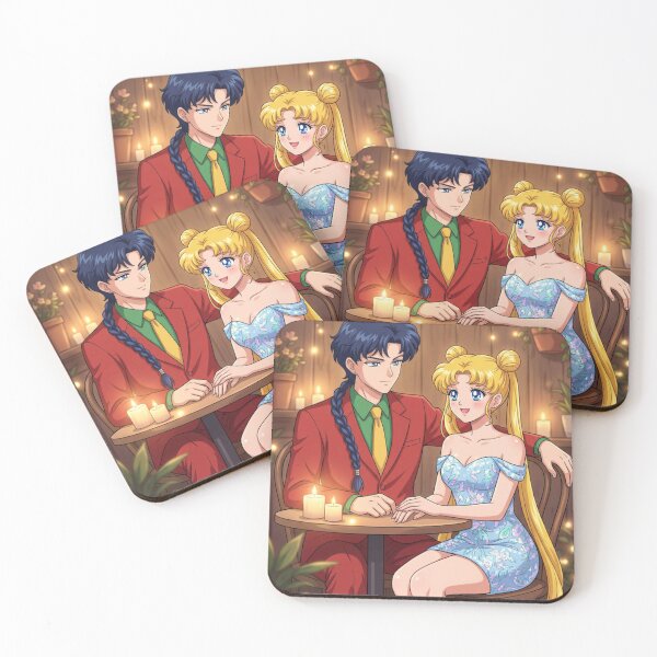 Item preview, Usagi and Seiya on a Date Night designed and sold by Solace Sparkles.