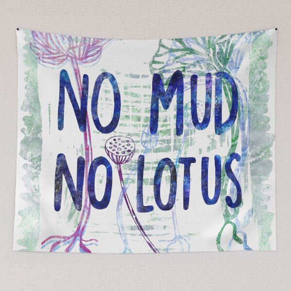 Item preview, No mud no lotus | affirmation uplifting message | inspirational quote designed and sold by petalecho.