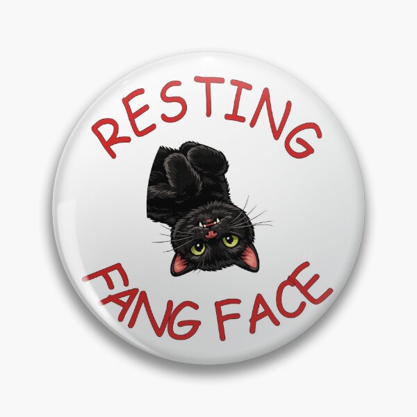 Item preview, Resting Fang Face - Vampire Cat designed and sold by celtgirlz.