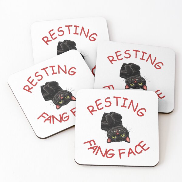 Item preview, Resting Fang Face - Vampire Cat designed and sold by celtgirlz.