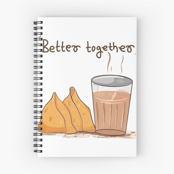 Item preview, Samosa & Chai – Better Together | Cute Indian Snack Illustration | Desi Chai Samosa Quote Art designed and sold by Craft-Qasba .