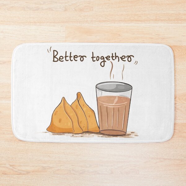Item preview, Samosa & Chai – Better Together | Cute Indian Snack Illustration | Desi Chai Samosa Quote Art designed and sold by Craft-Qasba .