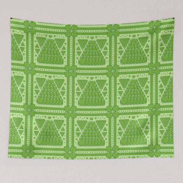 Item preview, Pattern of green hearts designed and sold by Cherevan.