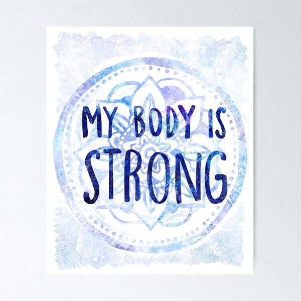 Item preview, My body is strong uplifting affirmation designed and sold by petalecho.