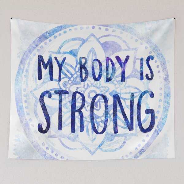 Item preview, My body is strong uplifting affirmation designed and sold by petalecho.
