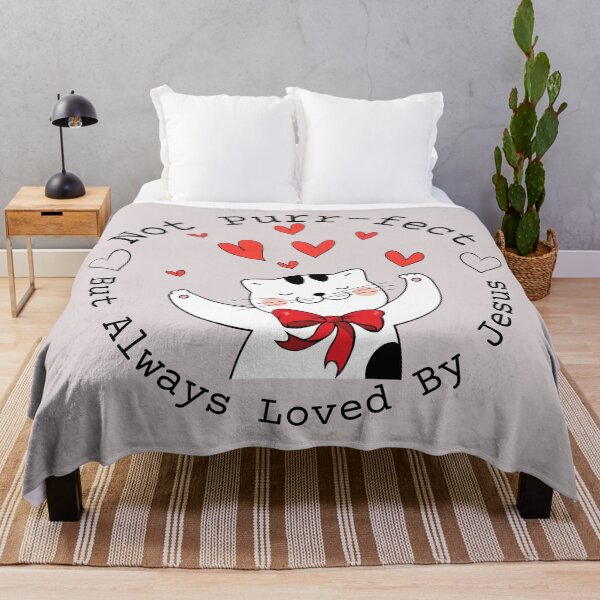 Item preview, Not Purrfect Cat But Always Loved By Jesus Valentines Day designed and sold by Forevermore.