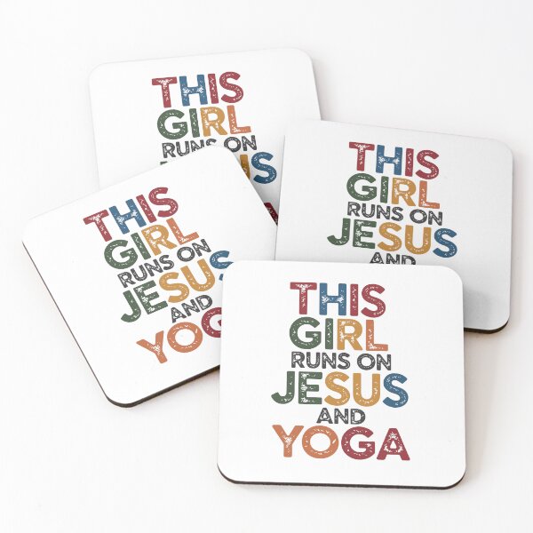 Item preview, this girl runs on jesus and yoga designed and sold by jkrphoto.