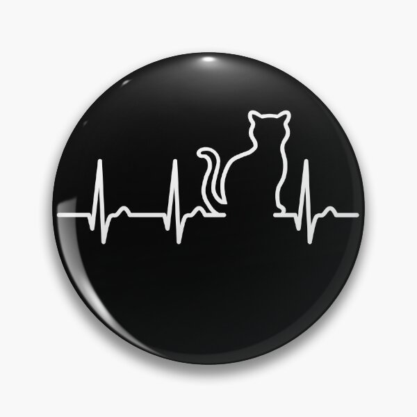 Artikelvorschau, Herzkurve - Puls Katze - Katzen Mama Cat Dad entworfen und verkauft von Halfstone.