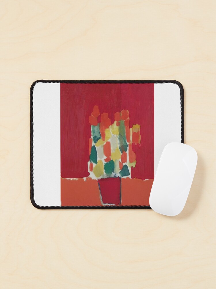 Thumbnail 1 of 5, Mouse Pad, Nicolas De Staël Fleurs Rouges 1952 designed and sold by melaartni.