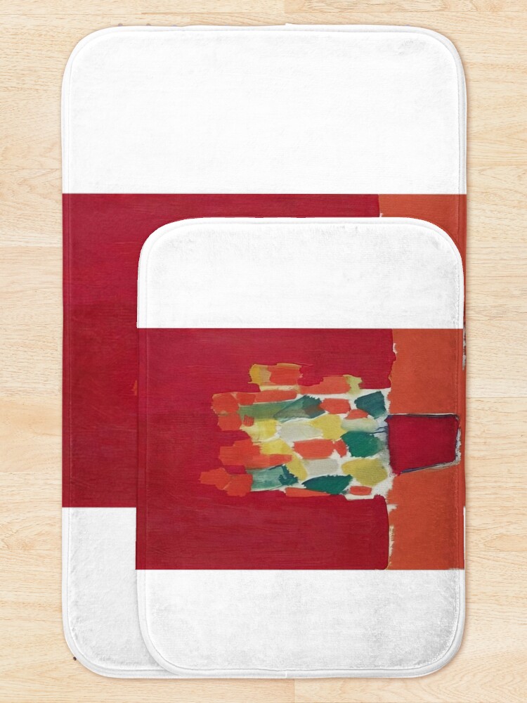 Thumbnail 5 of 6, Bath Mat, Nicolas De Staël Fleurs Rouges 1952 designed and sold by melaartni.