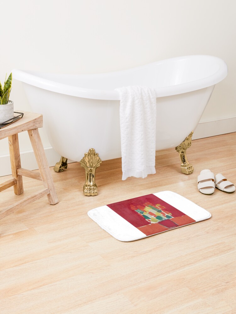 Thumbnail 2 of 6, Bath Mat, Nicolas De Staël Fleurs Rouges 1952 designed and sold by melaartni.