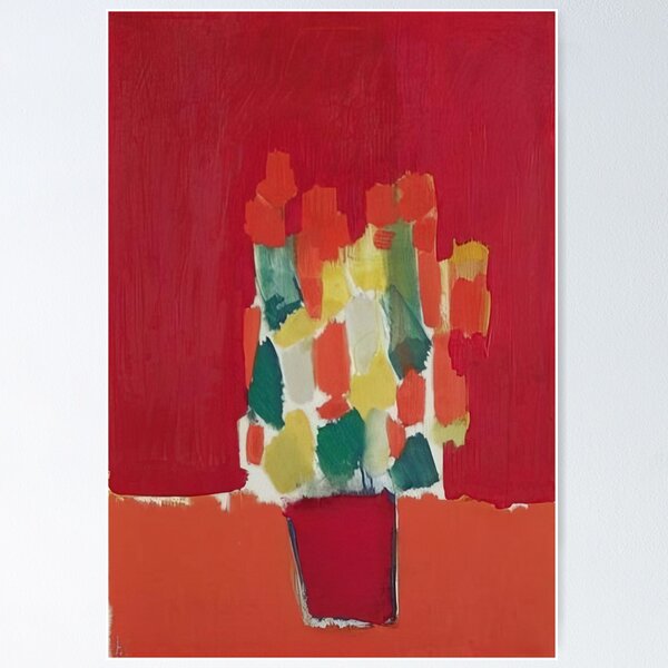 Item preview, Nicolas De Staël Fleurs Rouges 1952 designed and sold by melaartni.