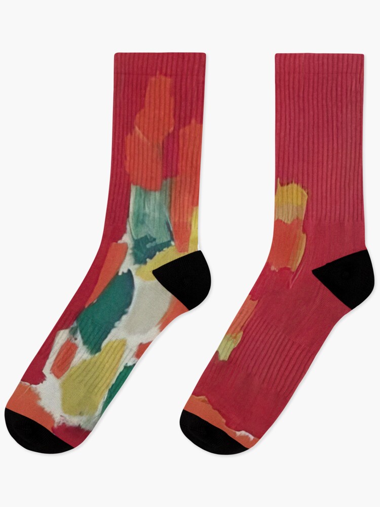 Thumbnail 1 of 5, Socks, Nicolas De Staël Fleurs Rouges 1952 designed and sold by melaartni.