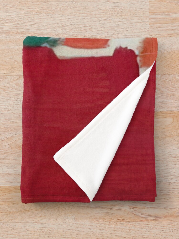 Thumbnail 3 of 6, Throw Blanket, Nicolas De Staël Fleurs Rouges 1952 designed and sold by melaartni.